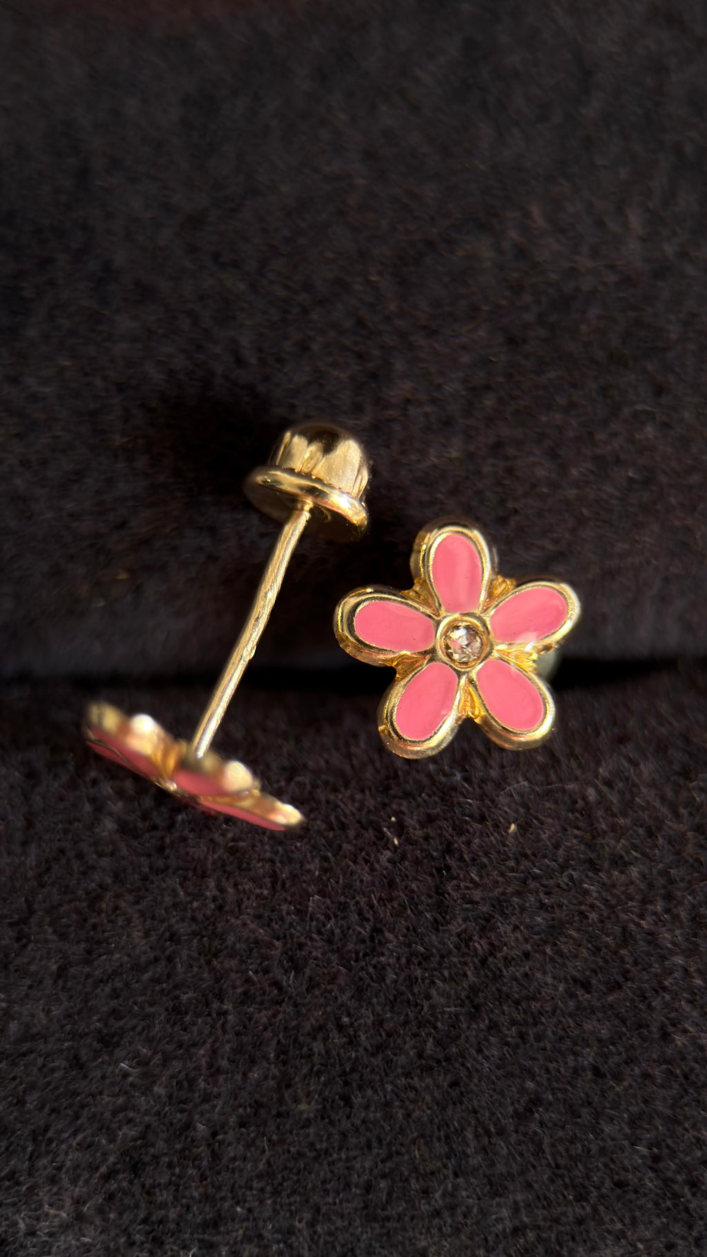 Broqueles flor esmaltada
