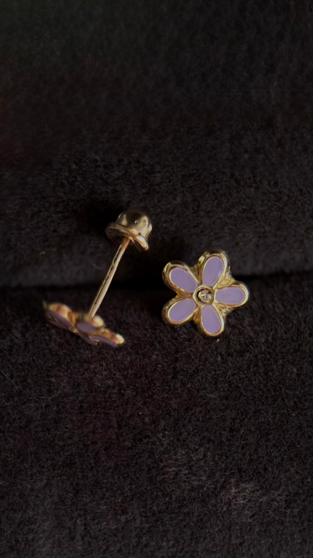 Broqueles flor esmaltada