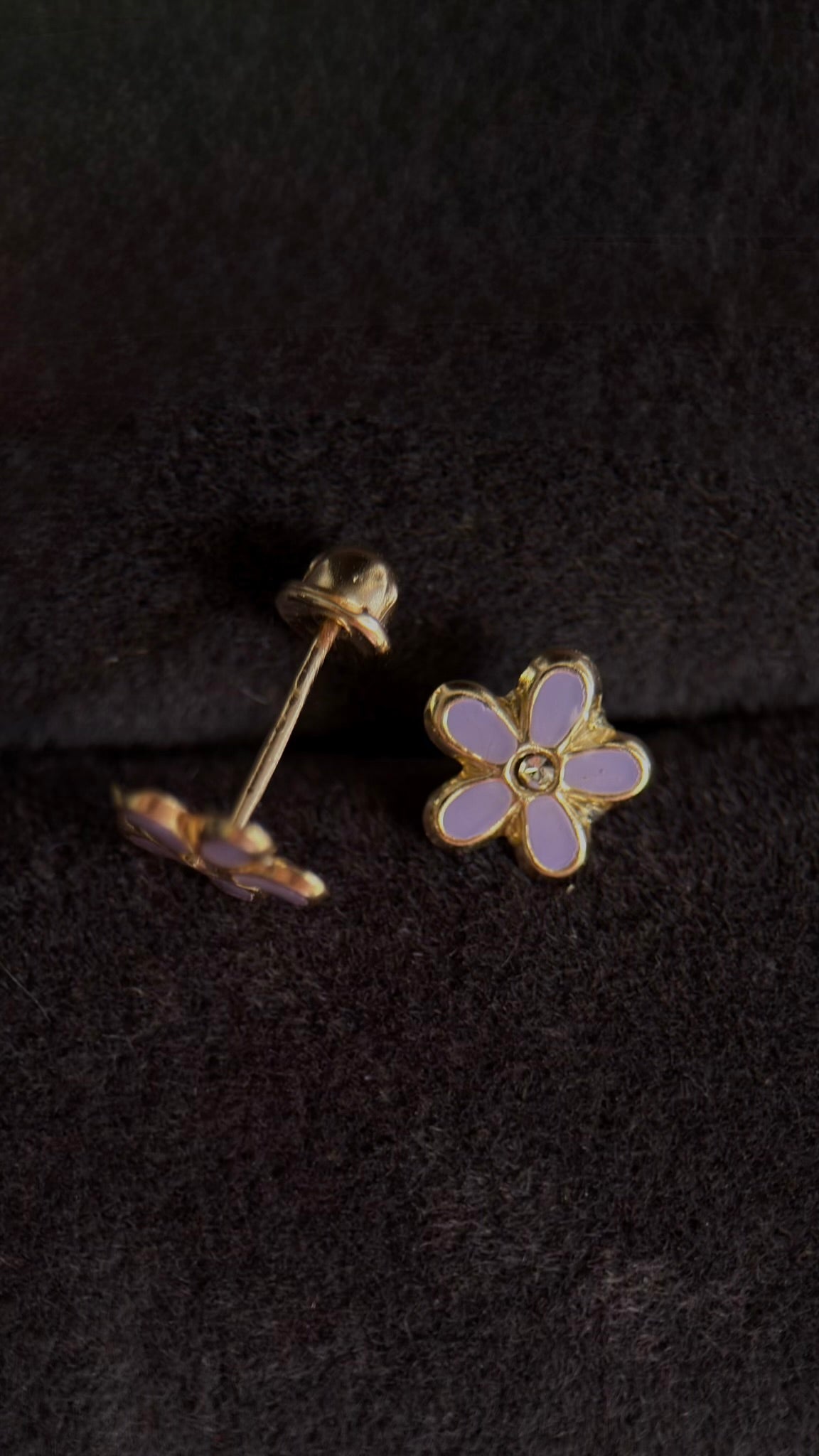Broqueles flor esmaltada