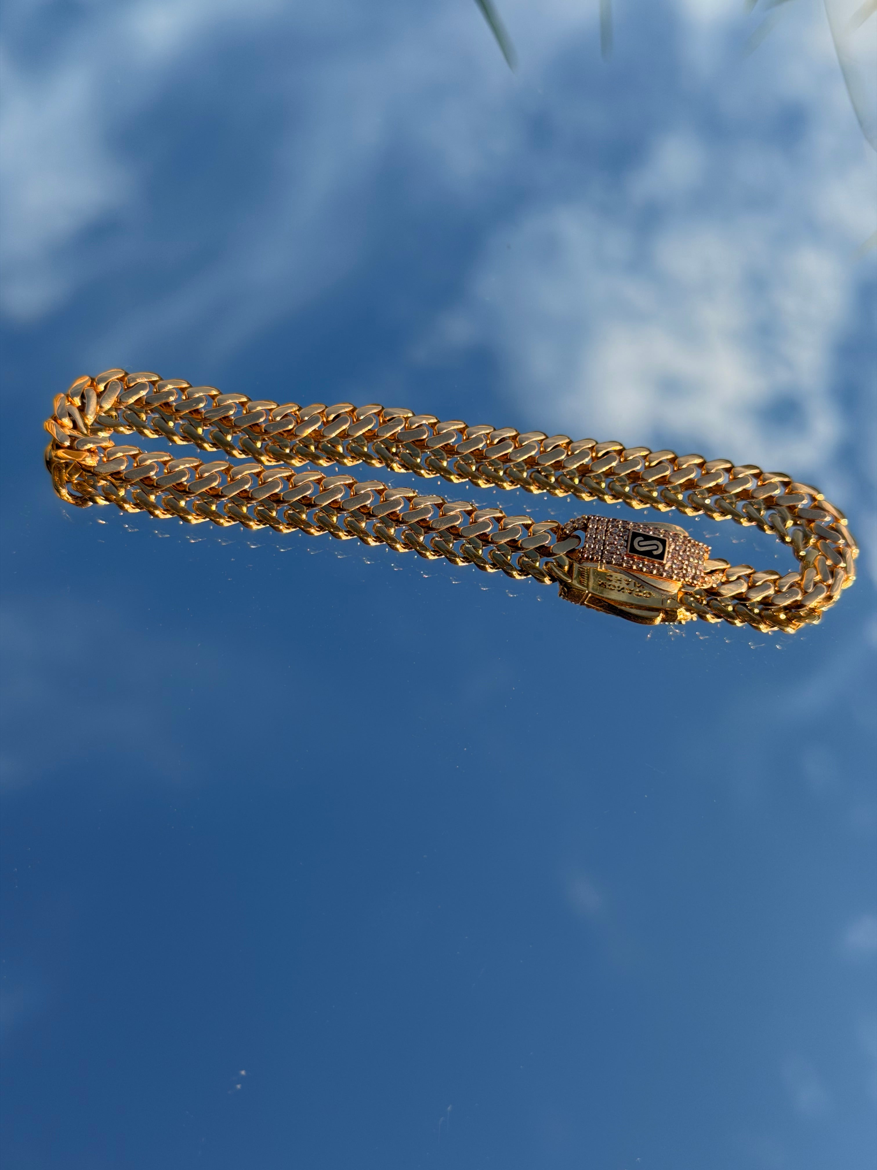 Pulsera Mónaco Chain caja c/zirconias
