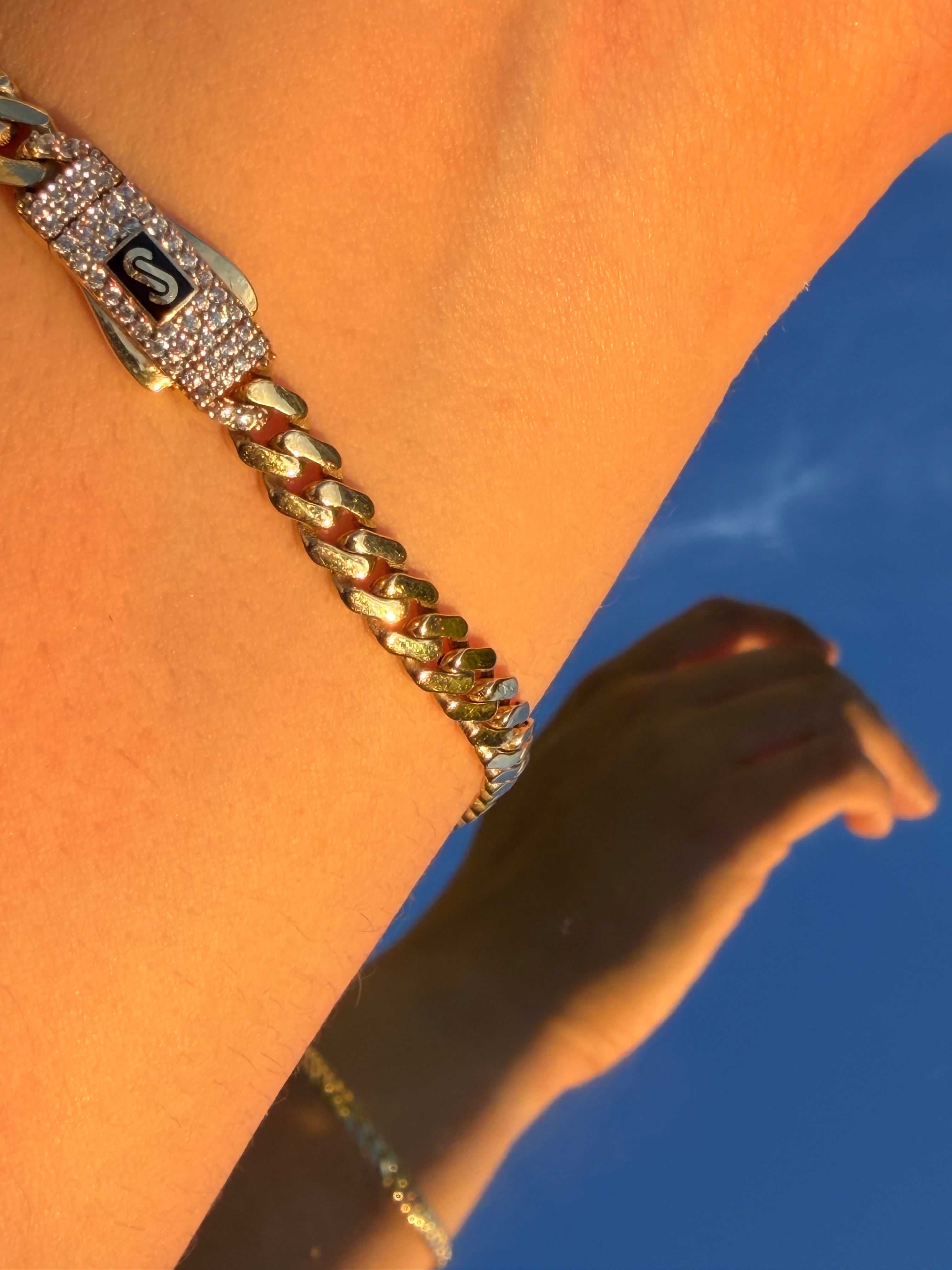 Pulsera Mónaco Chain caja c/zirconias