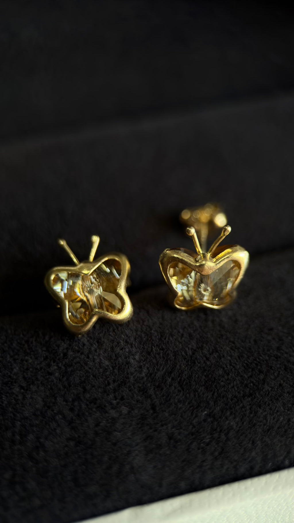 Aretes mariposa zirconia