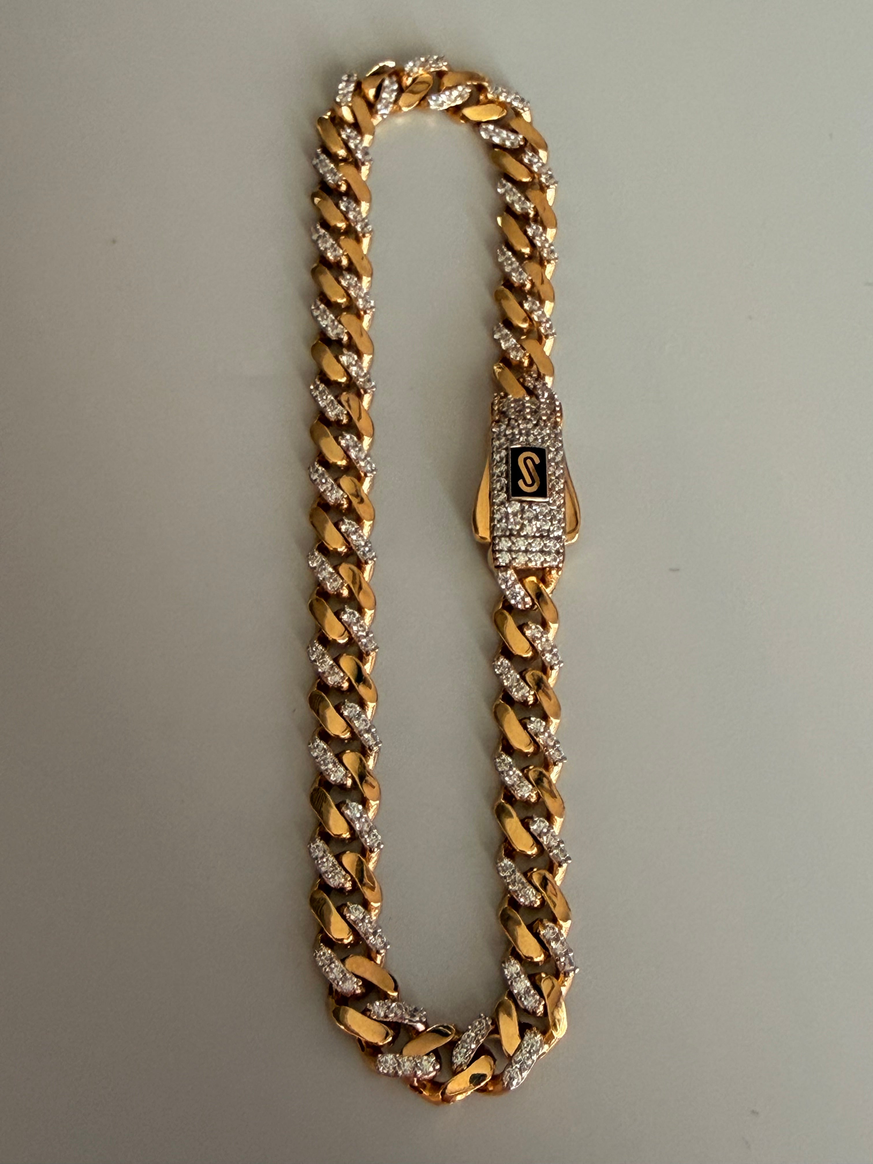 Pulsera Mónaco Chain zirconias intercaladas