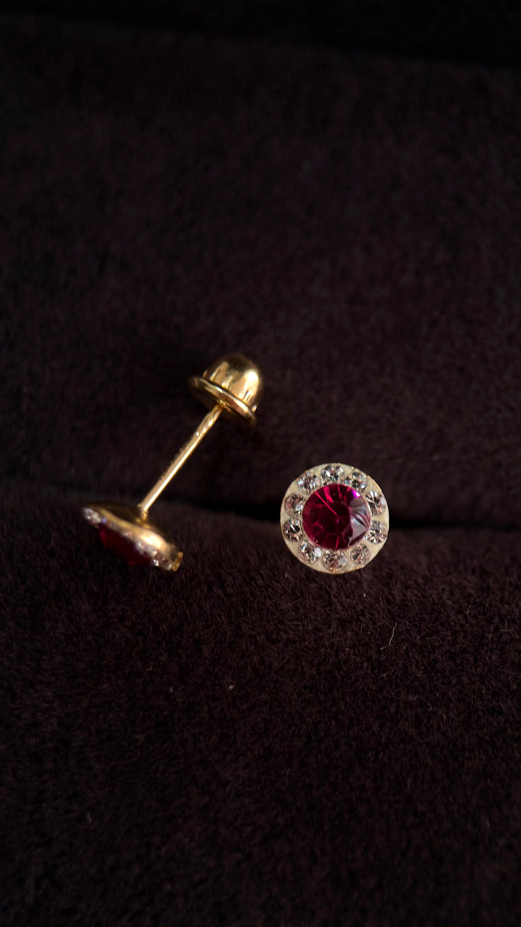 Broqueles zirconia rubí
