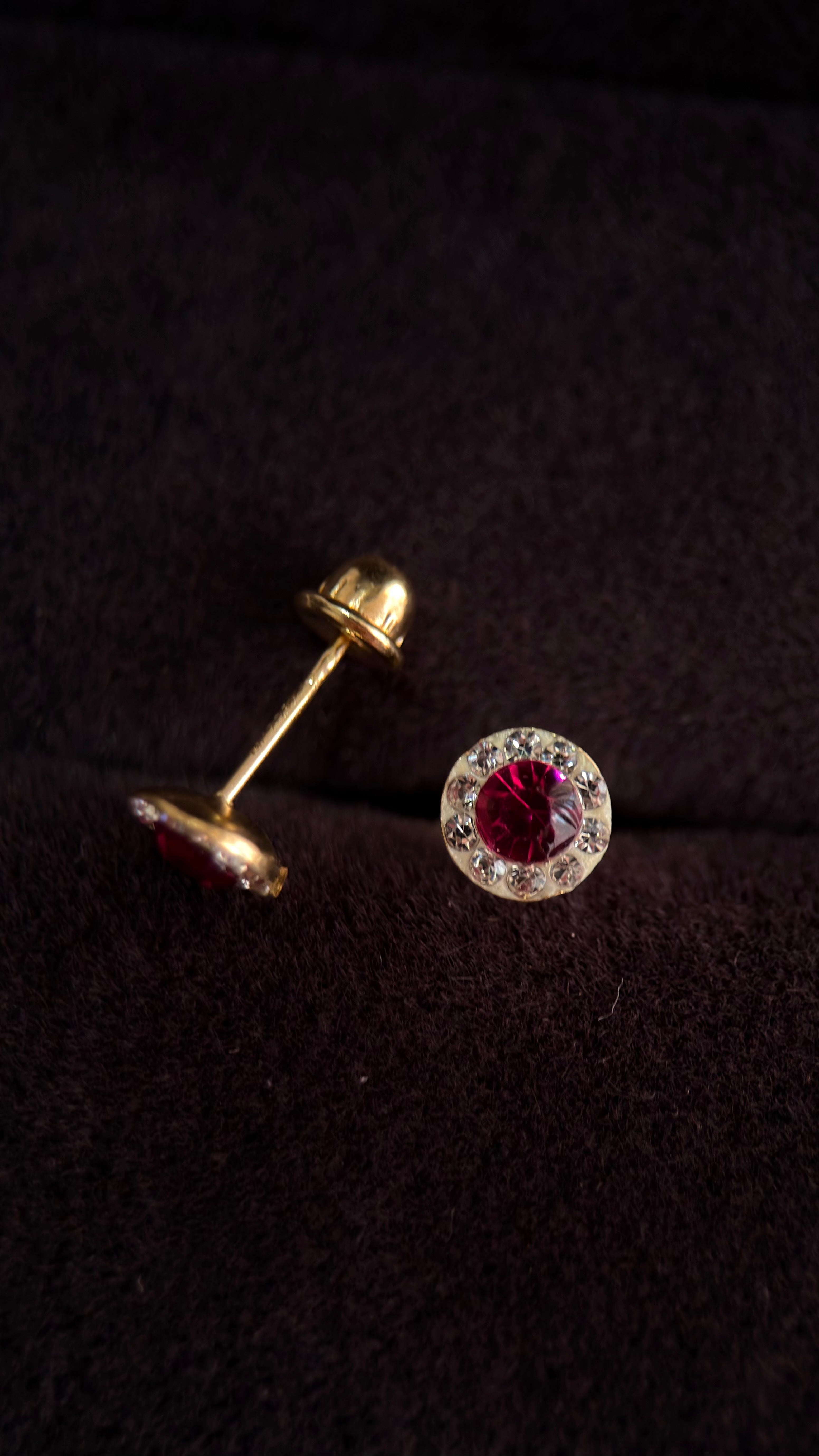 Broqueles zirconia rubí