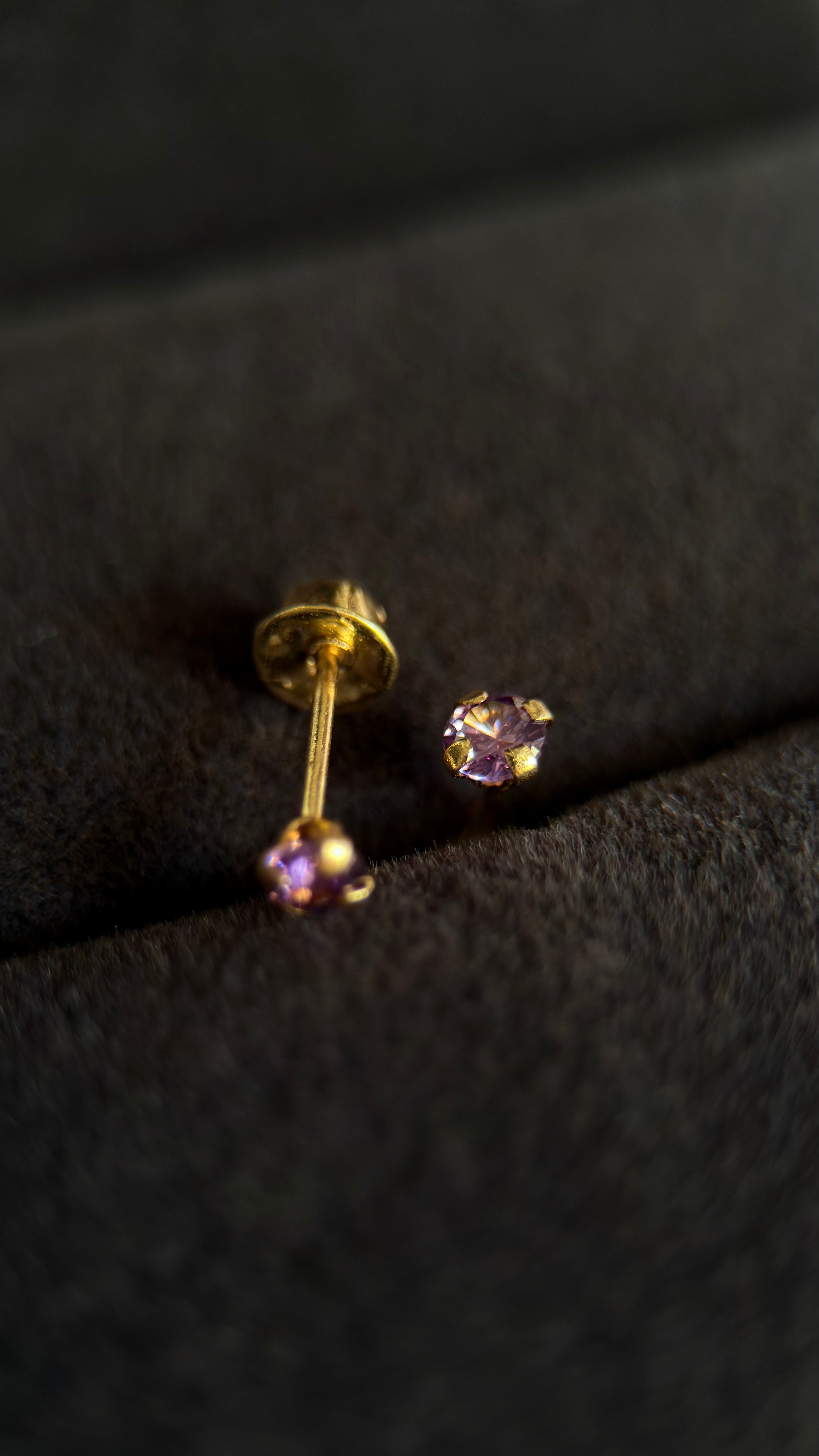 Broqueles zirconia morada