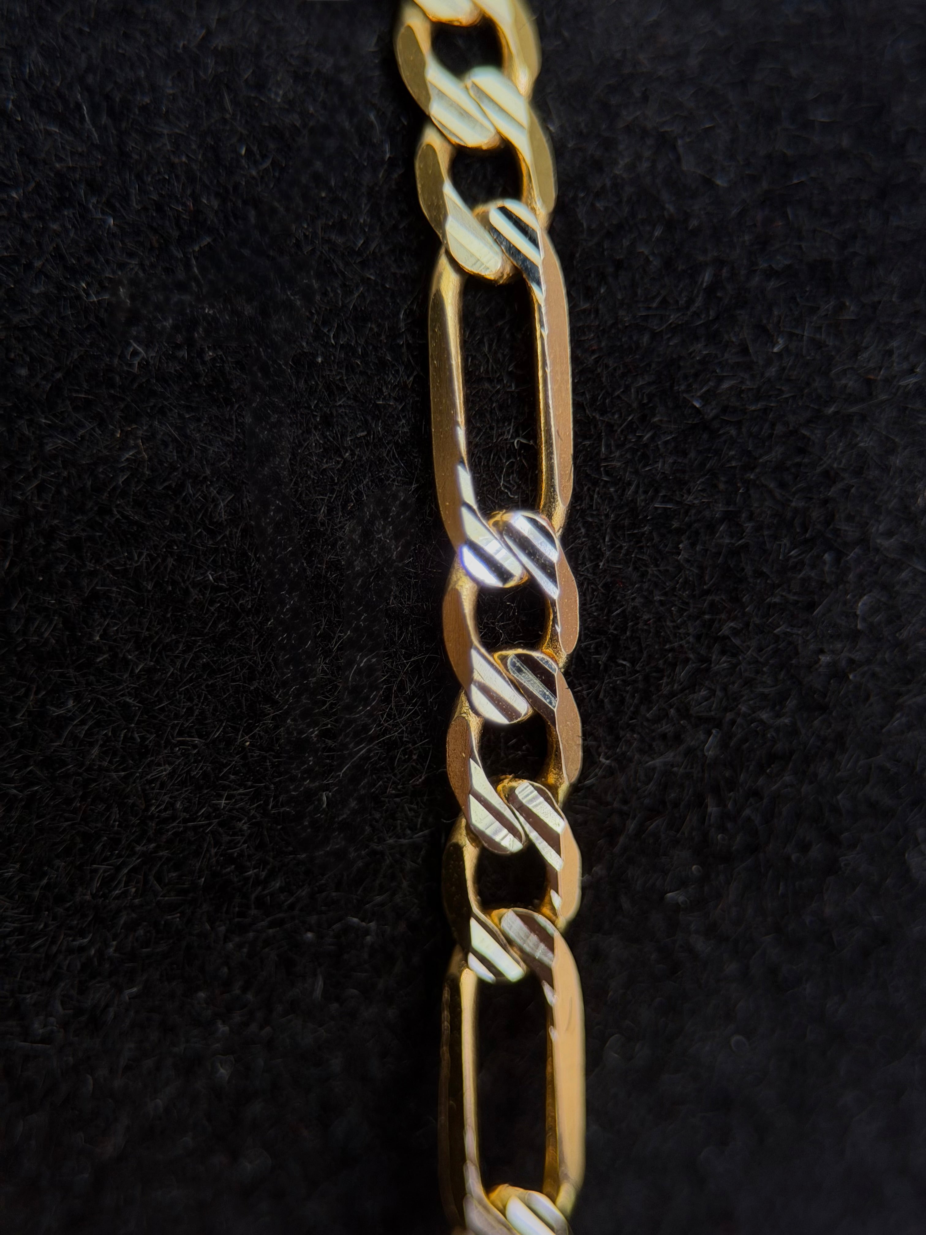 Pulsera fígaro 3 en 1 bicolor