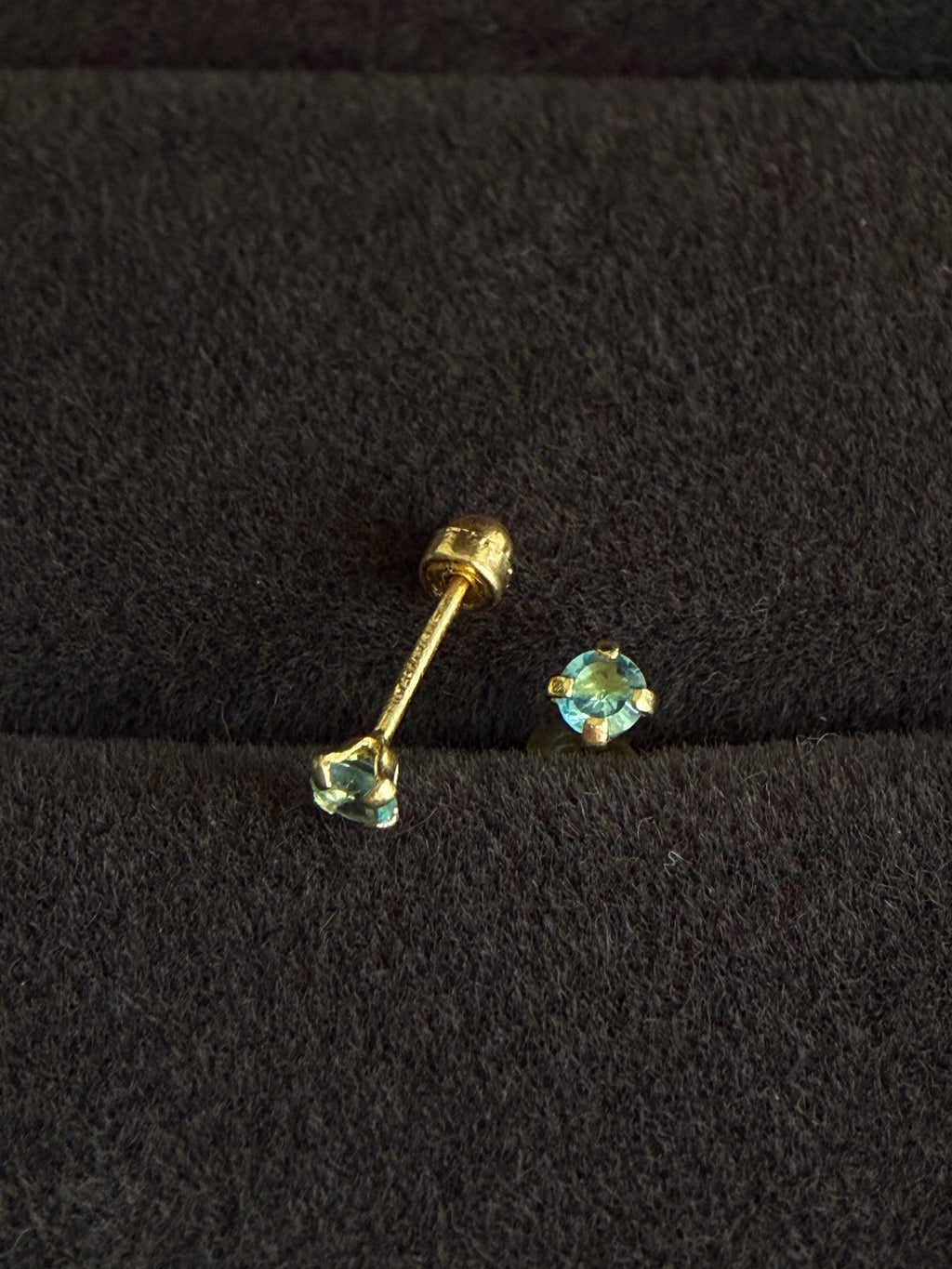Broqueles zirconia azul