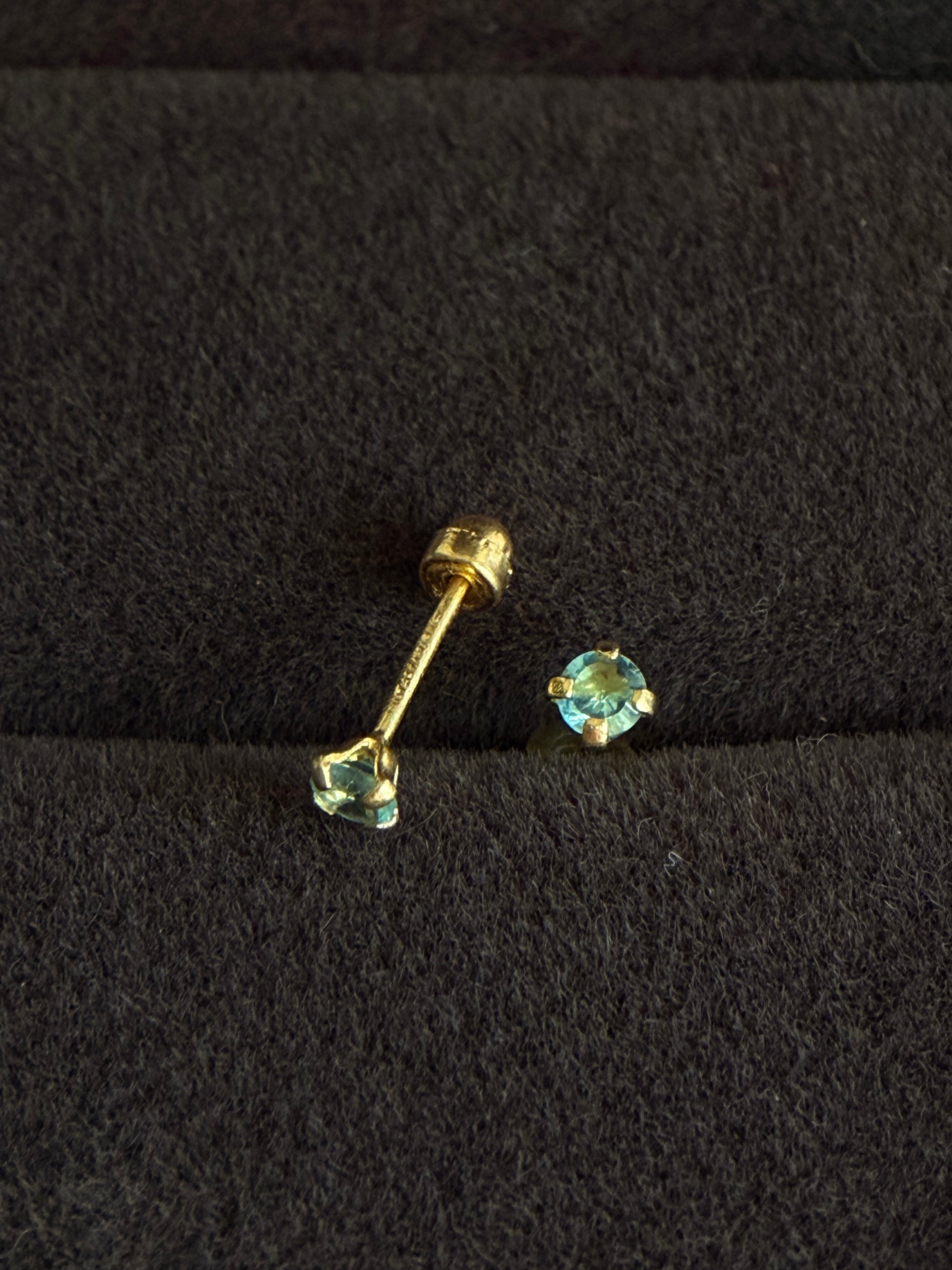 Broqueles zirconia azul