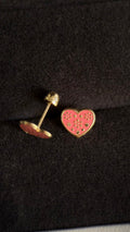 Broqueles corazón rosa