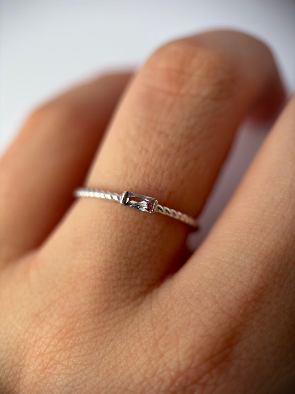 Anillo baguette