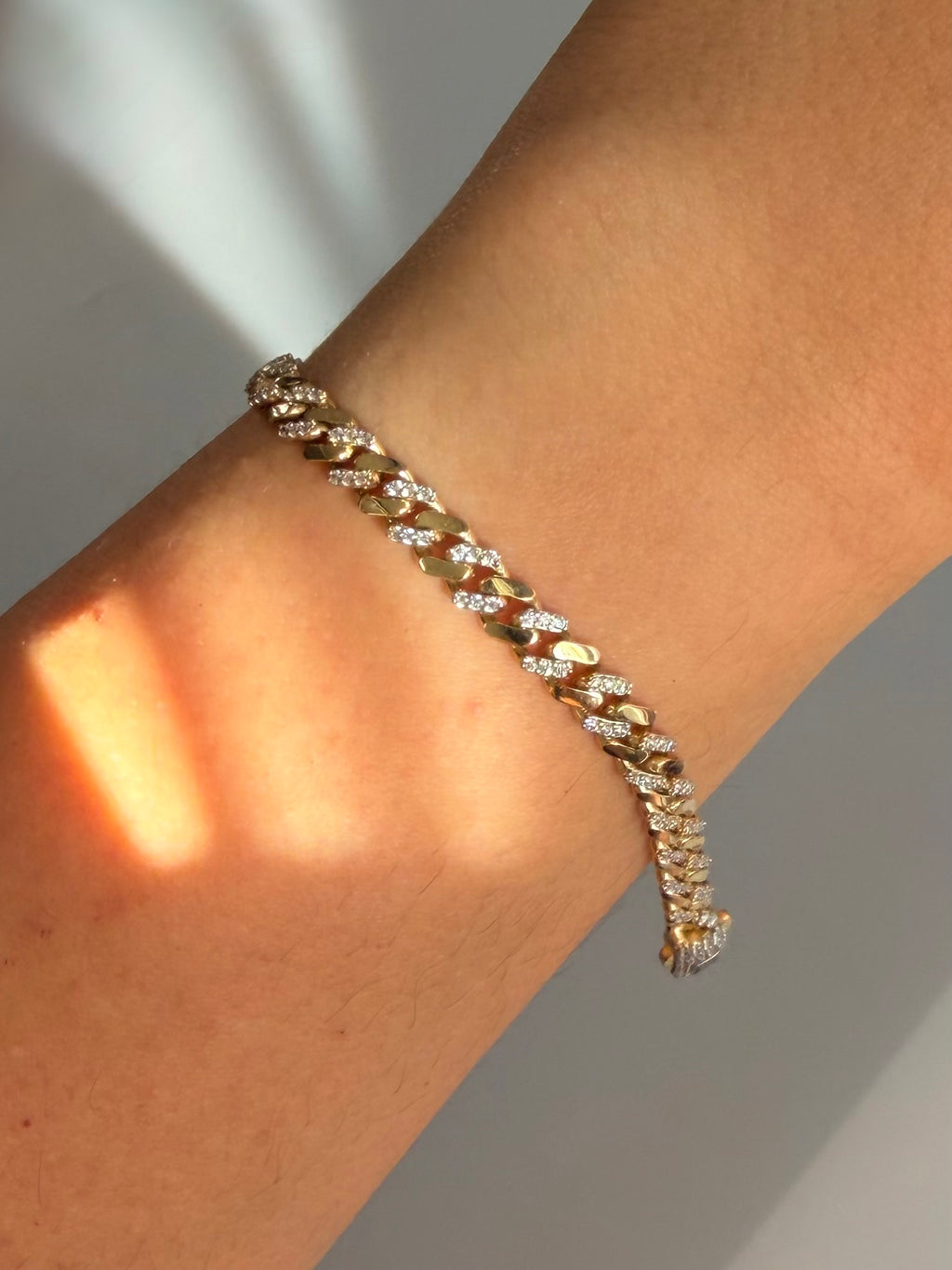 Pulsera Mónaco Chain zirconias intercaladas