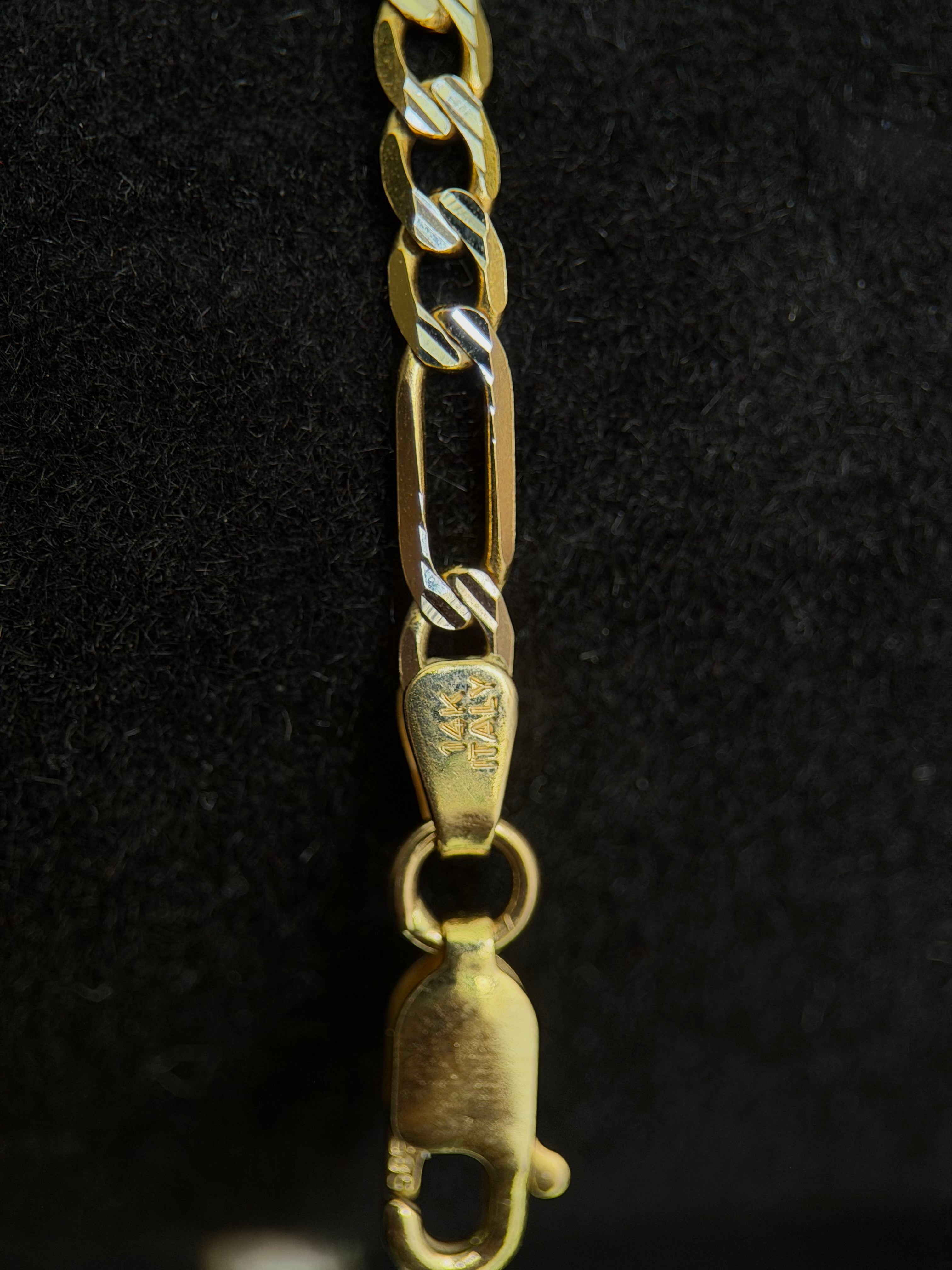 Pulsera fígaro 3 en 1 bicolor