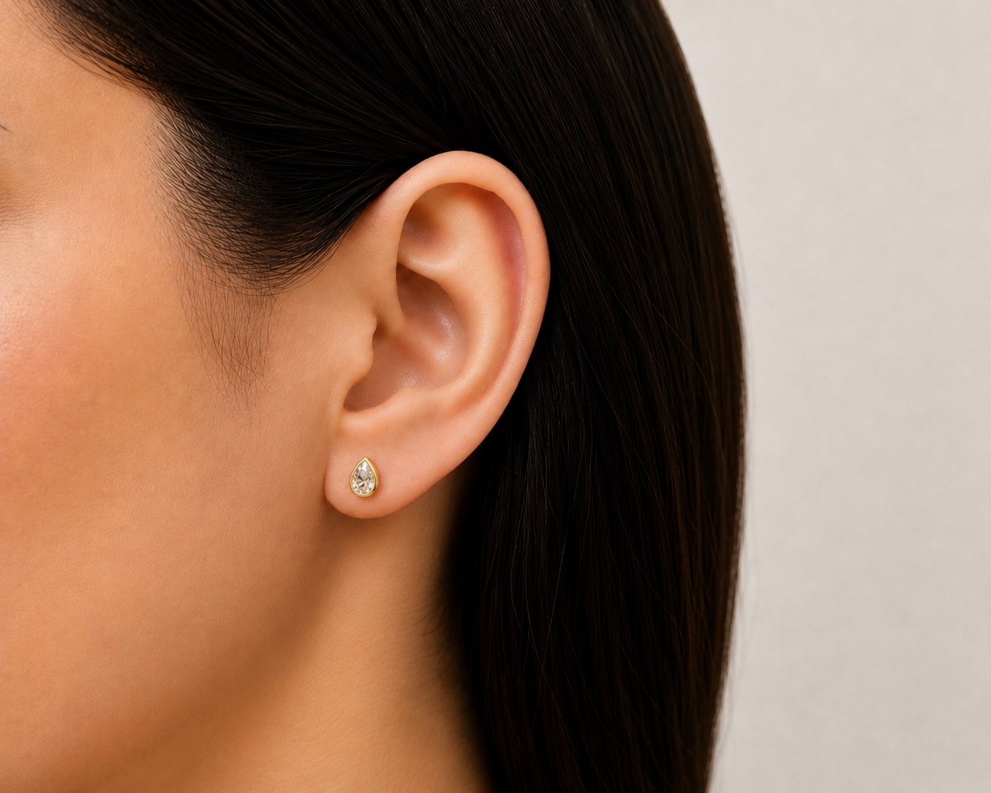 Aretes gota bisel