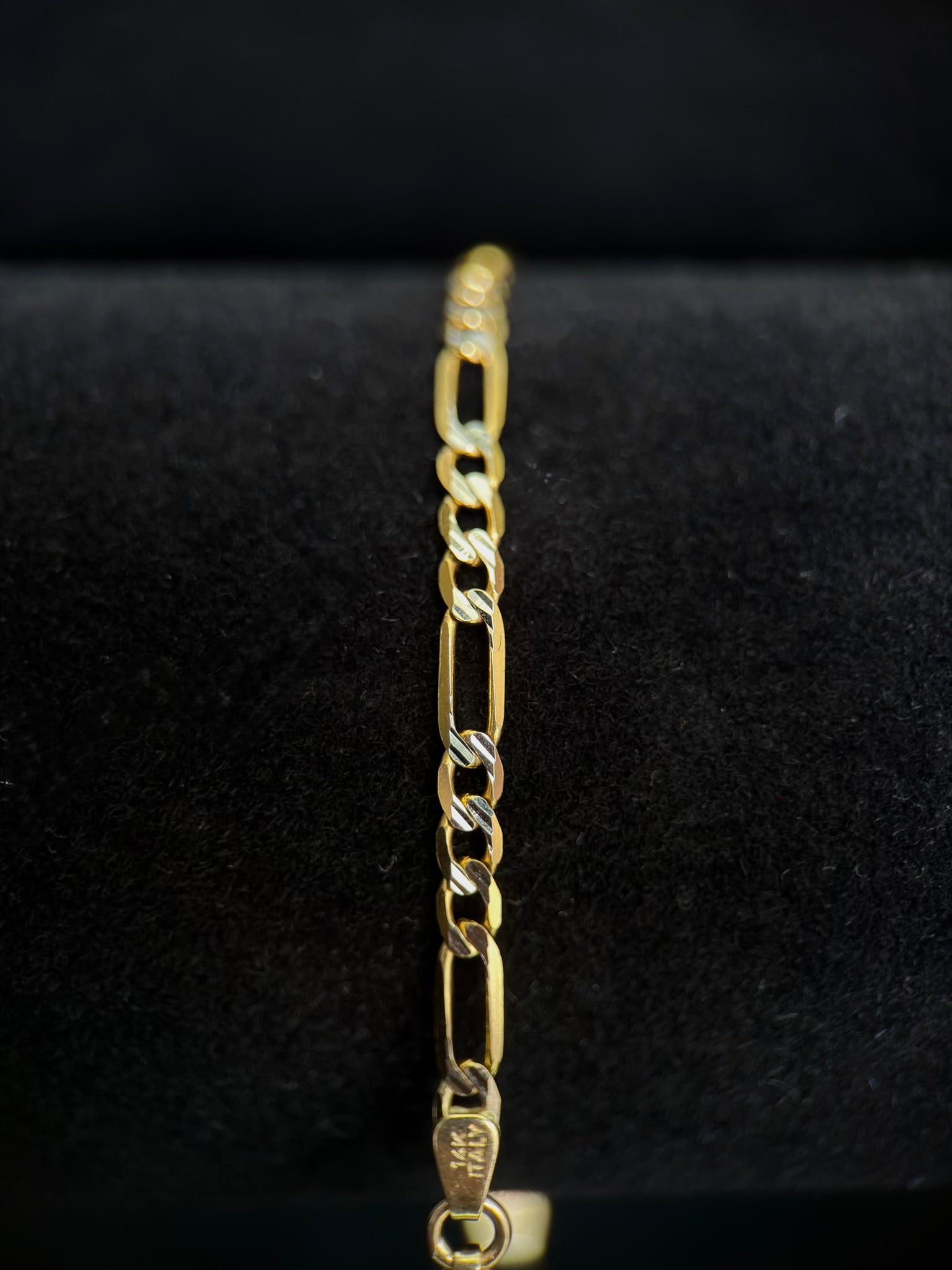 Pulsera fígaro 3 en 1 bicolor