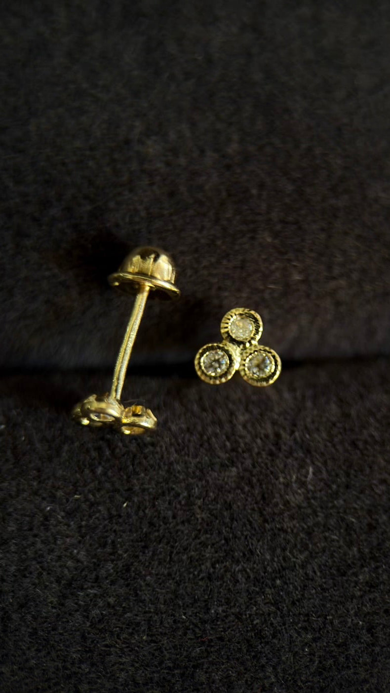 Broqueles trío diamantado