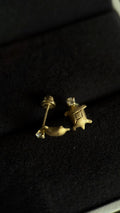 Broqueles tortuga con zirconia