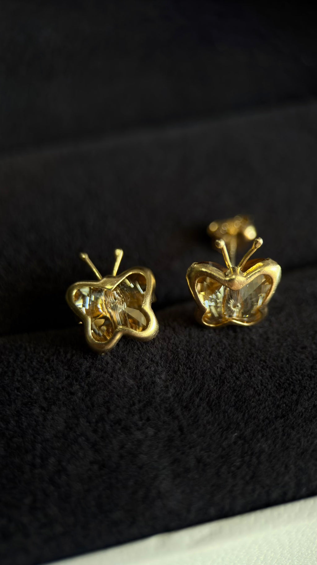 Aretes mariposa zirconia