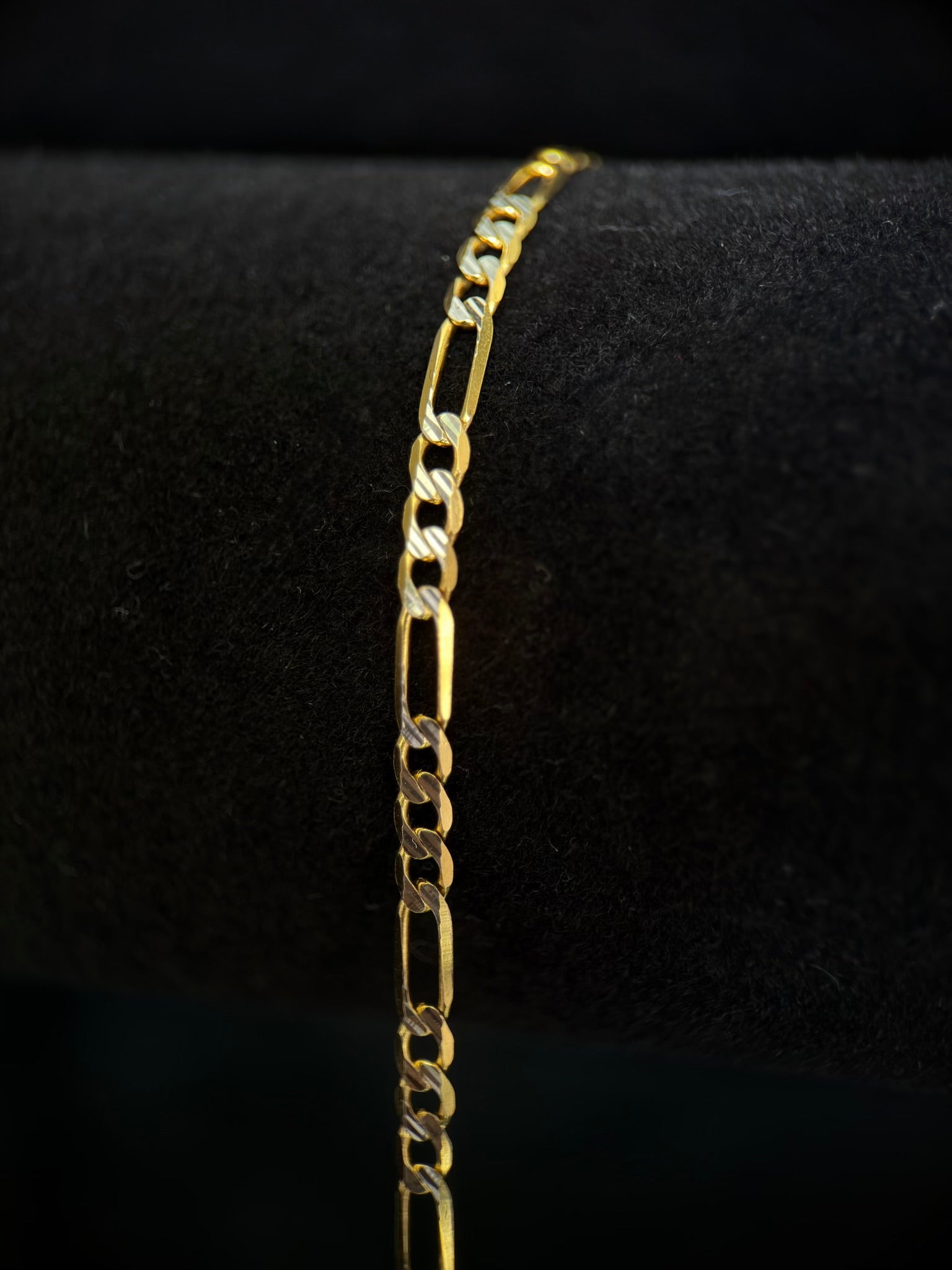 Pulsera fígaro 3 en 1 bicolor